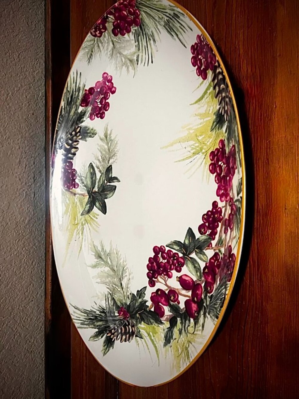 Vtg Williams Sonoma Botanical Wreath Serving Platter